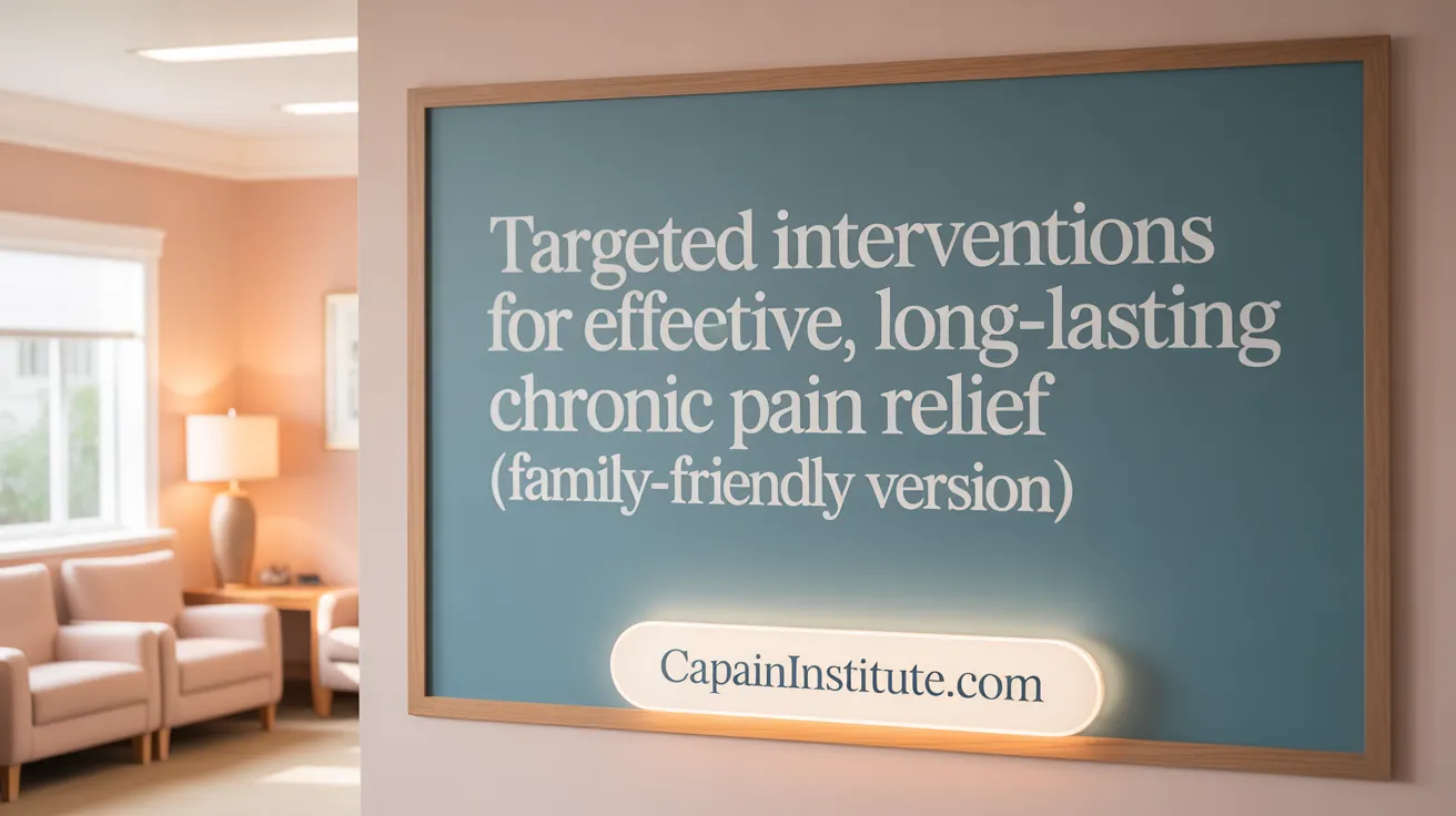 Targeted Interventions for Effective, Long-Lasting Chronic Pain Relief