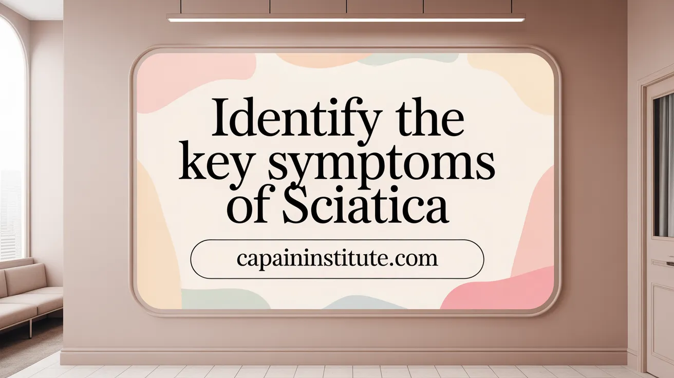Identify the Key Symptoms of Sciatica