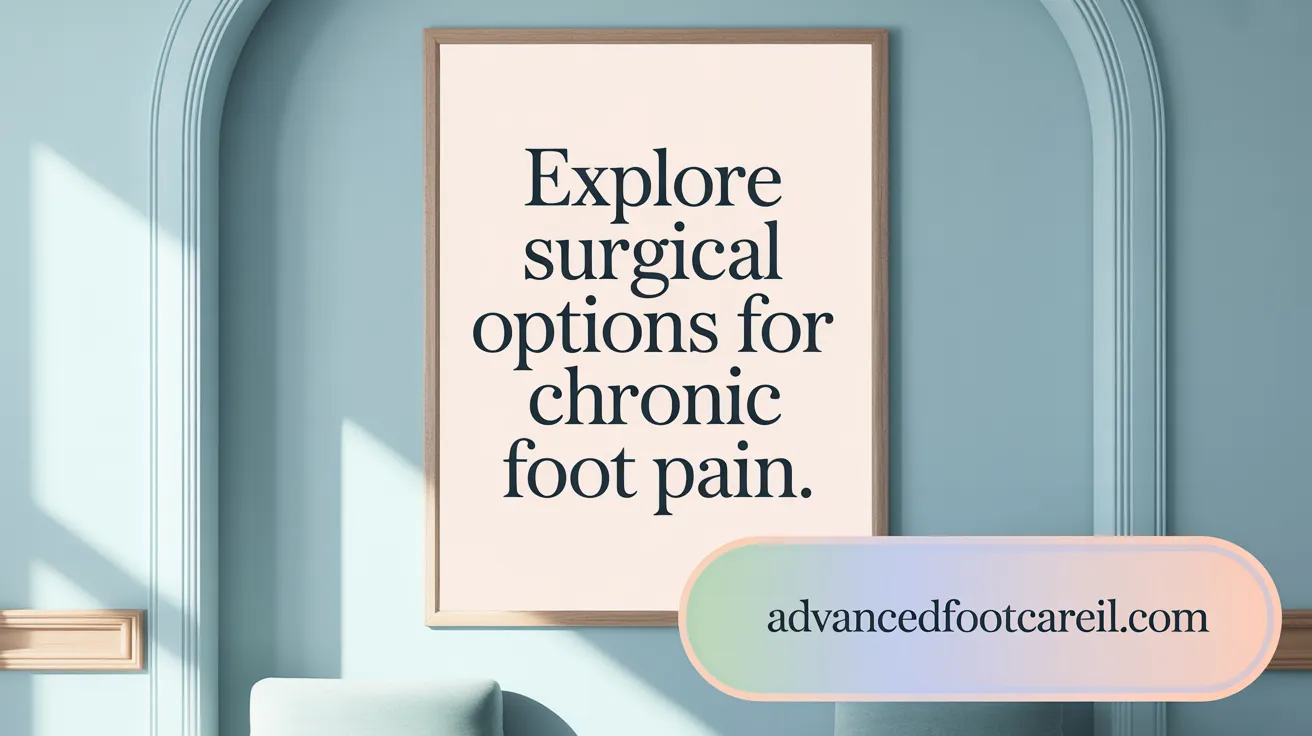 Explore Surgical Options for Chronic Foot Pain