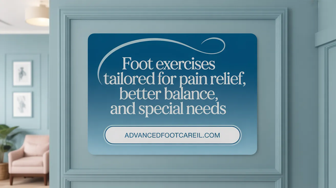 Foot Exercises Tailored for Pain Relief, Better Balance, and Special Needs