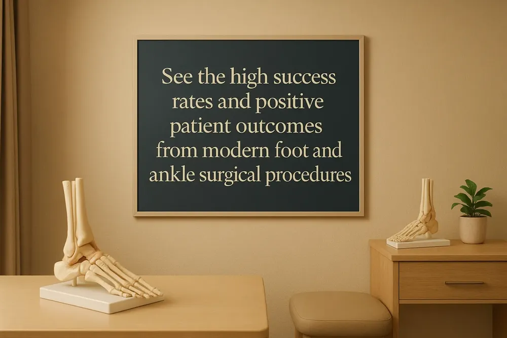 See the high success rates and positive patient outcomes from modern foot and ankle surgical procedures.