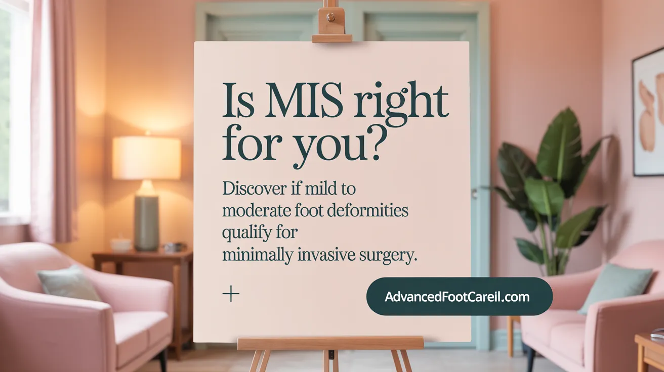 Is MIS Right for You? Discover if mild to moderate foot deformities qualify for minimally invasive surgery.