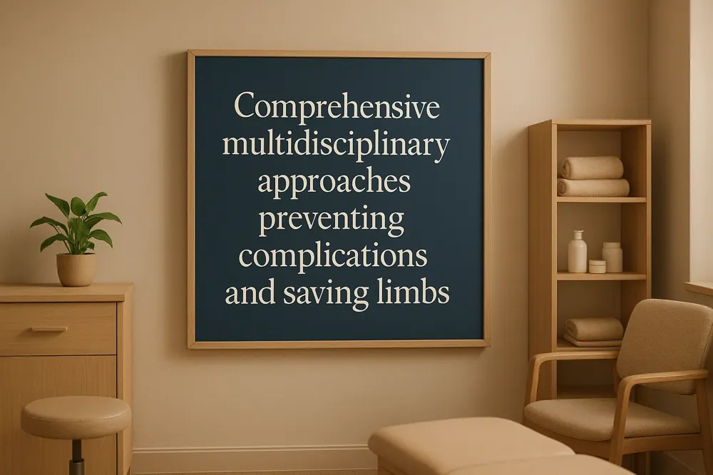 Comprehensive multidisciplinary approaches preventing complications and saving limbs.