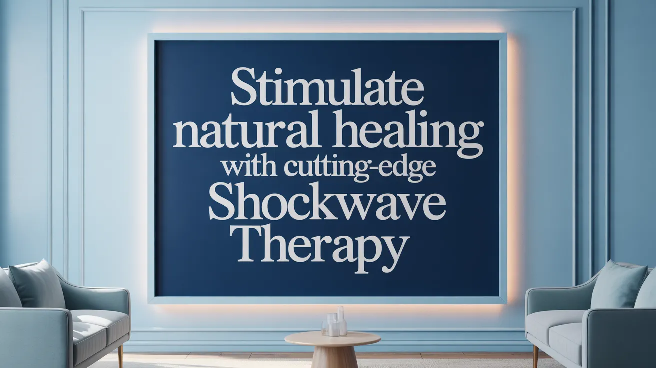 Stimulate Natural Healing with Cutting-Edge Shockwave Therapy