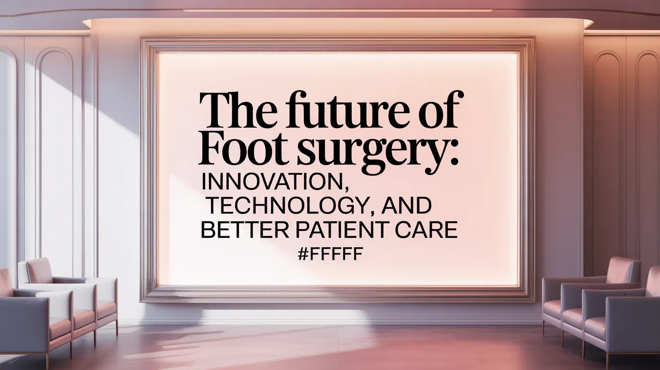 The Future of Foot Surgery: Innovation, Technology, and Better Patient Care