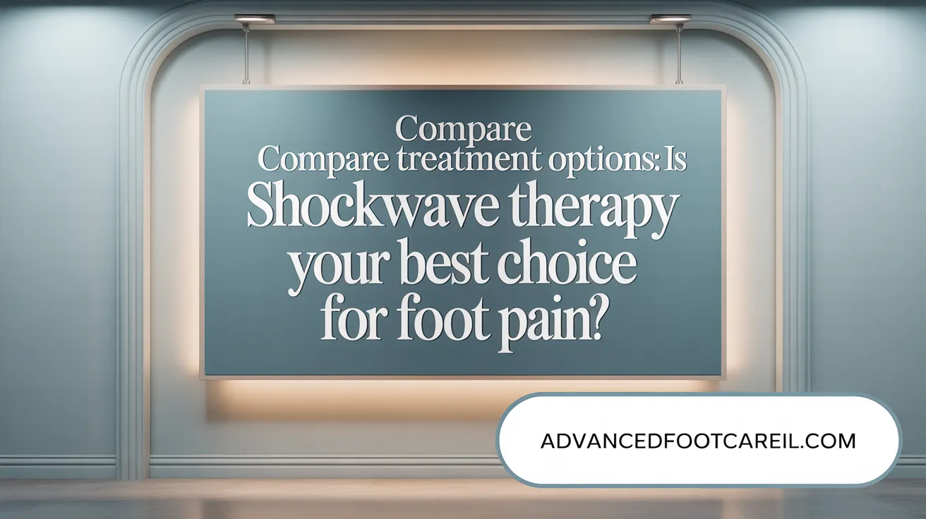 Compare Treatment Options: Is Shockwave Therapy Your Best Choice for Foot Pain?