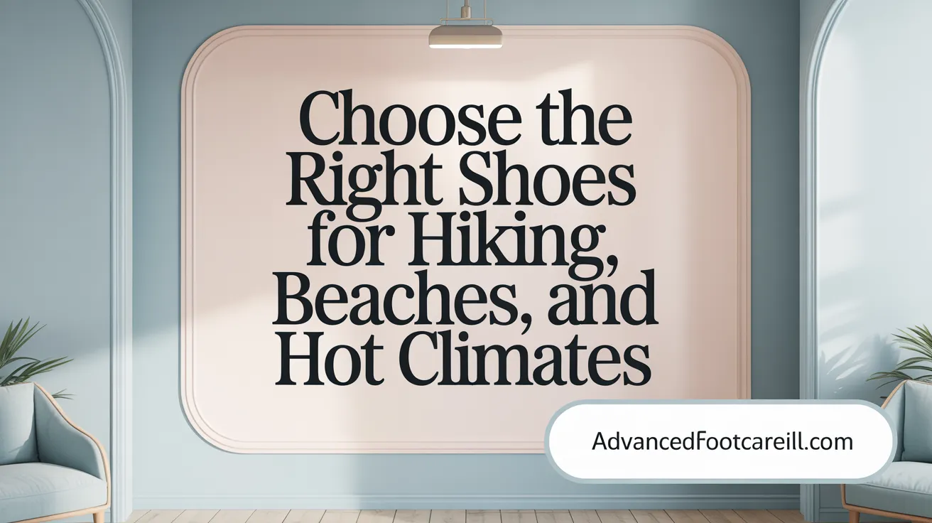 Choose the right shoes for hiking, beaches, and hot climates