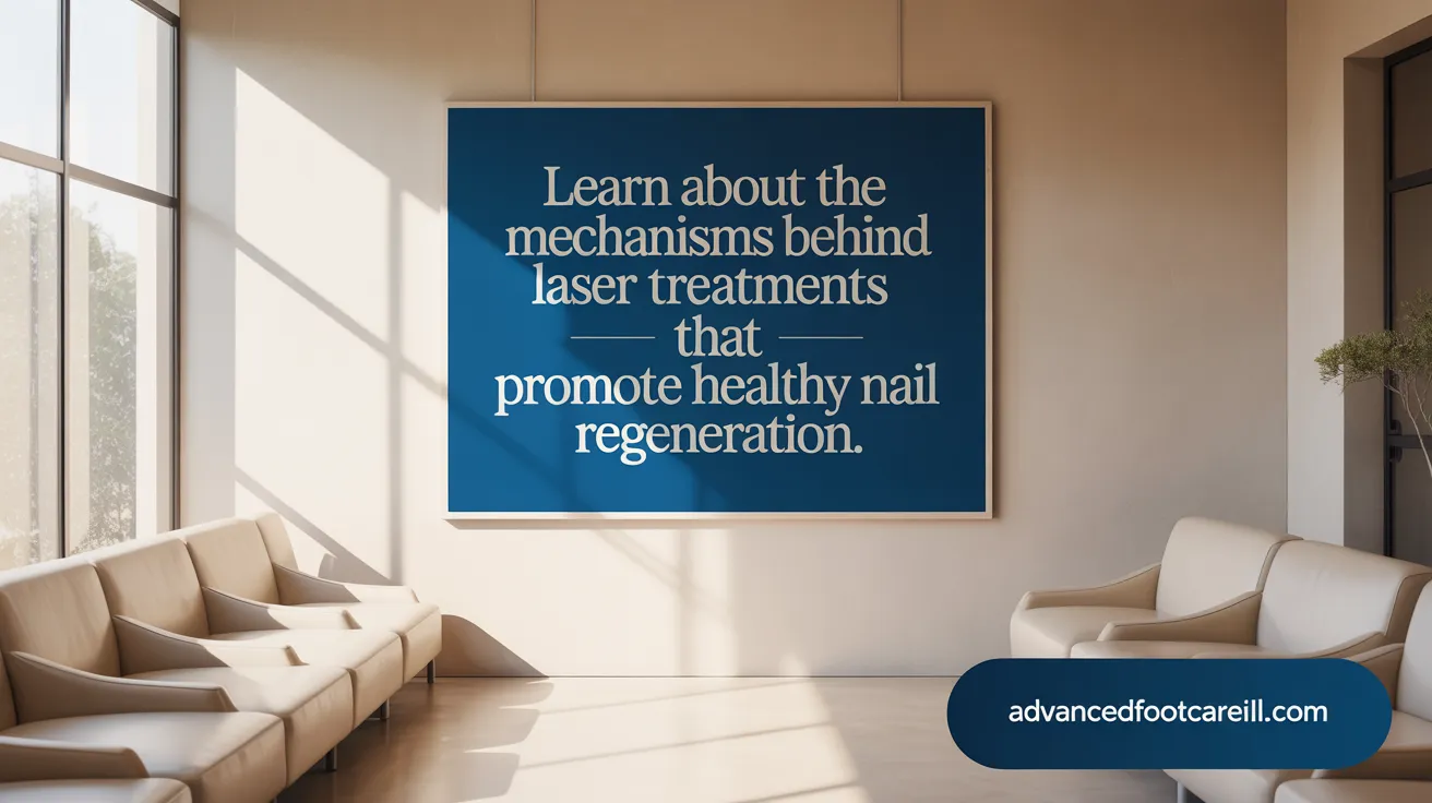 Learn about the mechanisms behind laser treatments that promote healthy nail regeneration.