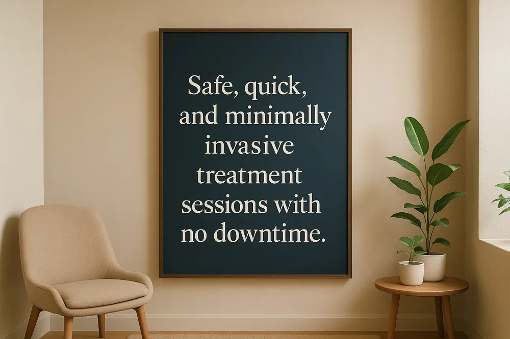 Safe, quick, and minimally invasive treatment sessions with no downtime.