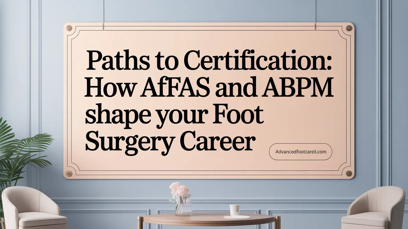 Paths to Certification: How ABFAS and ABPM Shape Your Foot Surgery Career