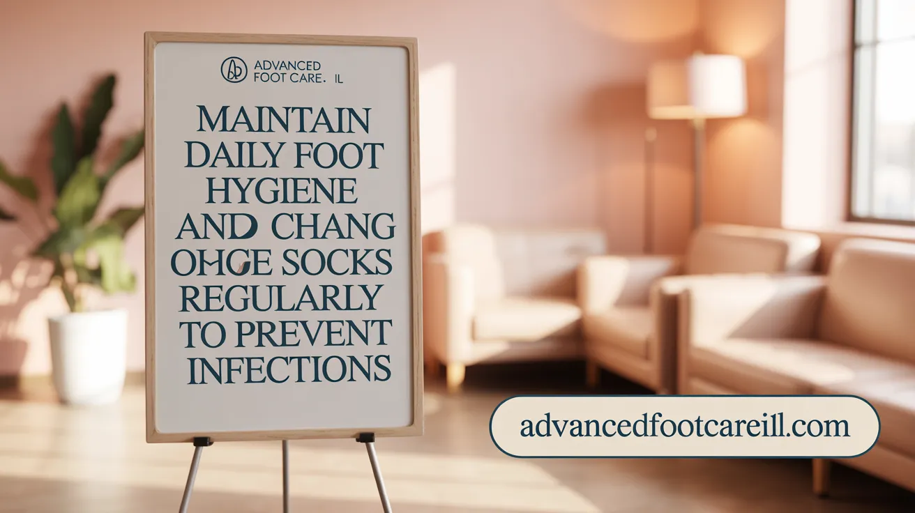 Maintain Daily Foot Hygiene and Change Socks Regularly to Prevent Infections