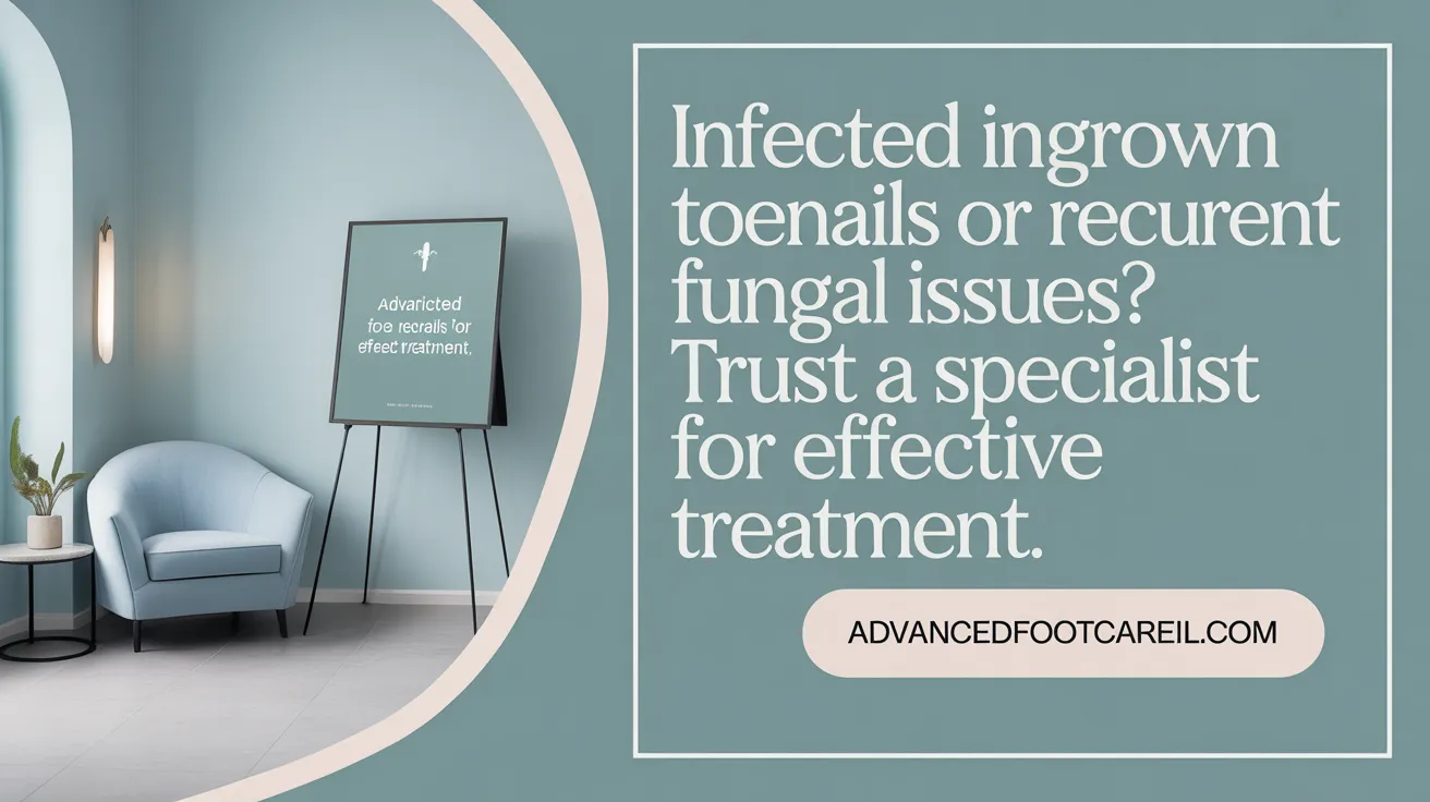 Infected ingrown toenails or recurrent fungal issues? Trust a specialist for effective treatment.