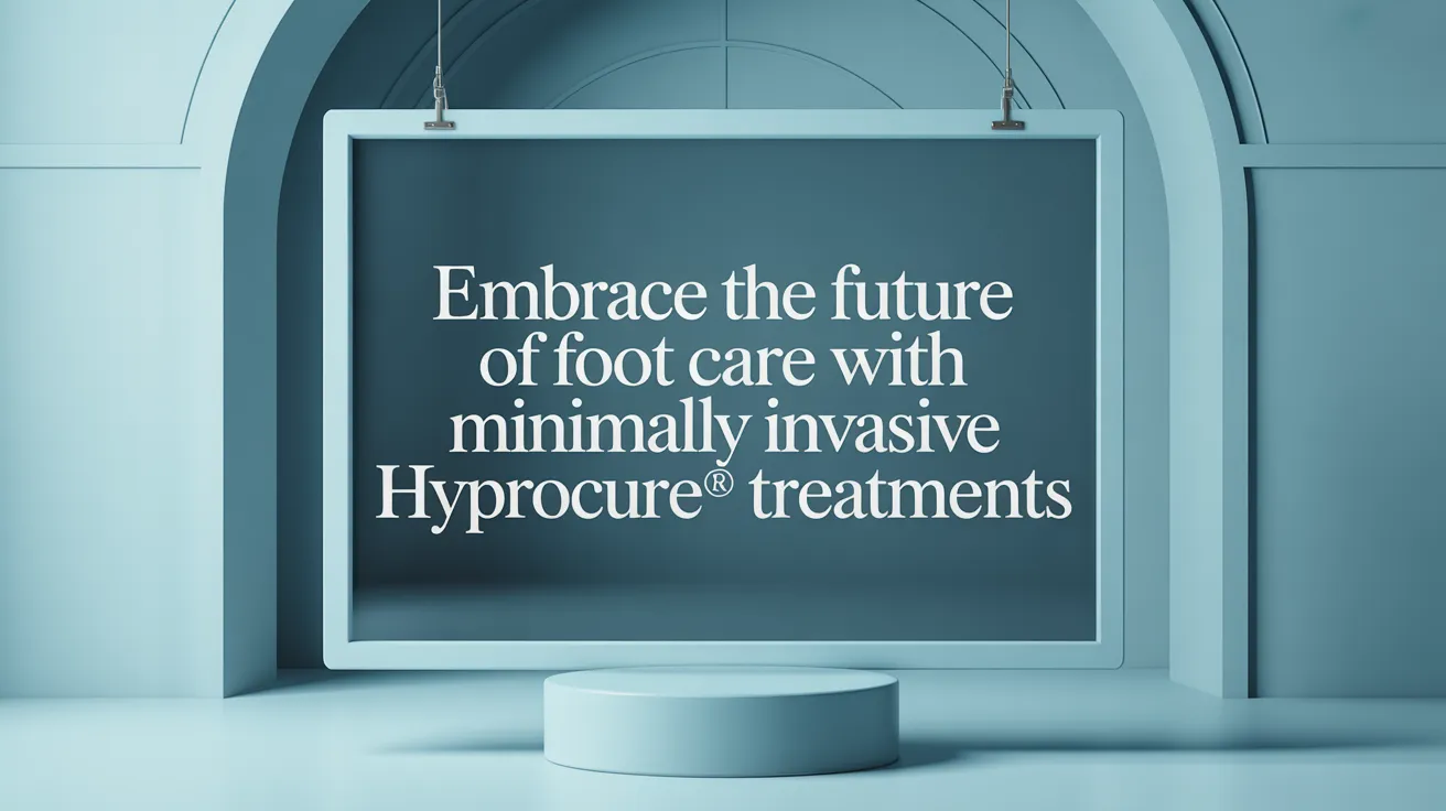 Embrace the Future of Foot Care with Minimally Invasive HyProCure® Treatments