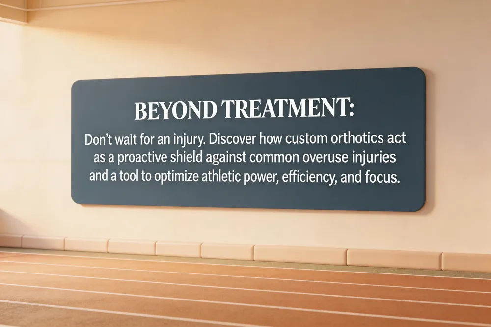 BEYOND TREATMENT: Don't wait for an injury. Discover how custom orthotics act as a proactive shield against common overuse injuries and a tool to optimize athletic power, efficiency, and focus.