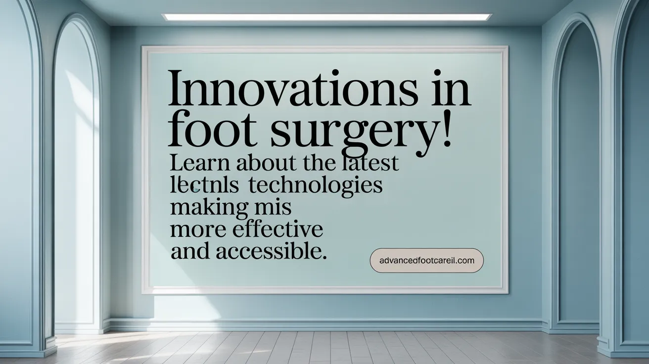 Innovations in Foot Surgery! Learn about the latest technologies making MIS more effective and accessible.