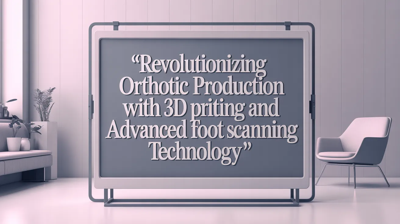 Revolutionizing orthotic production with 3D printing and advanced foot scanning technology