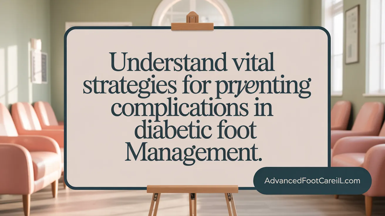 Understand vital strategies for preventing complications in diabetic foot management.