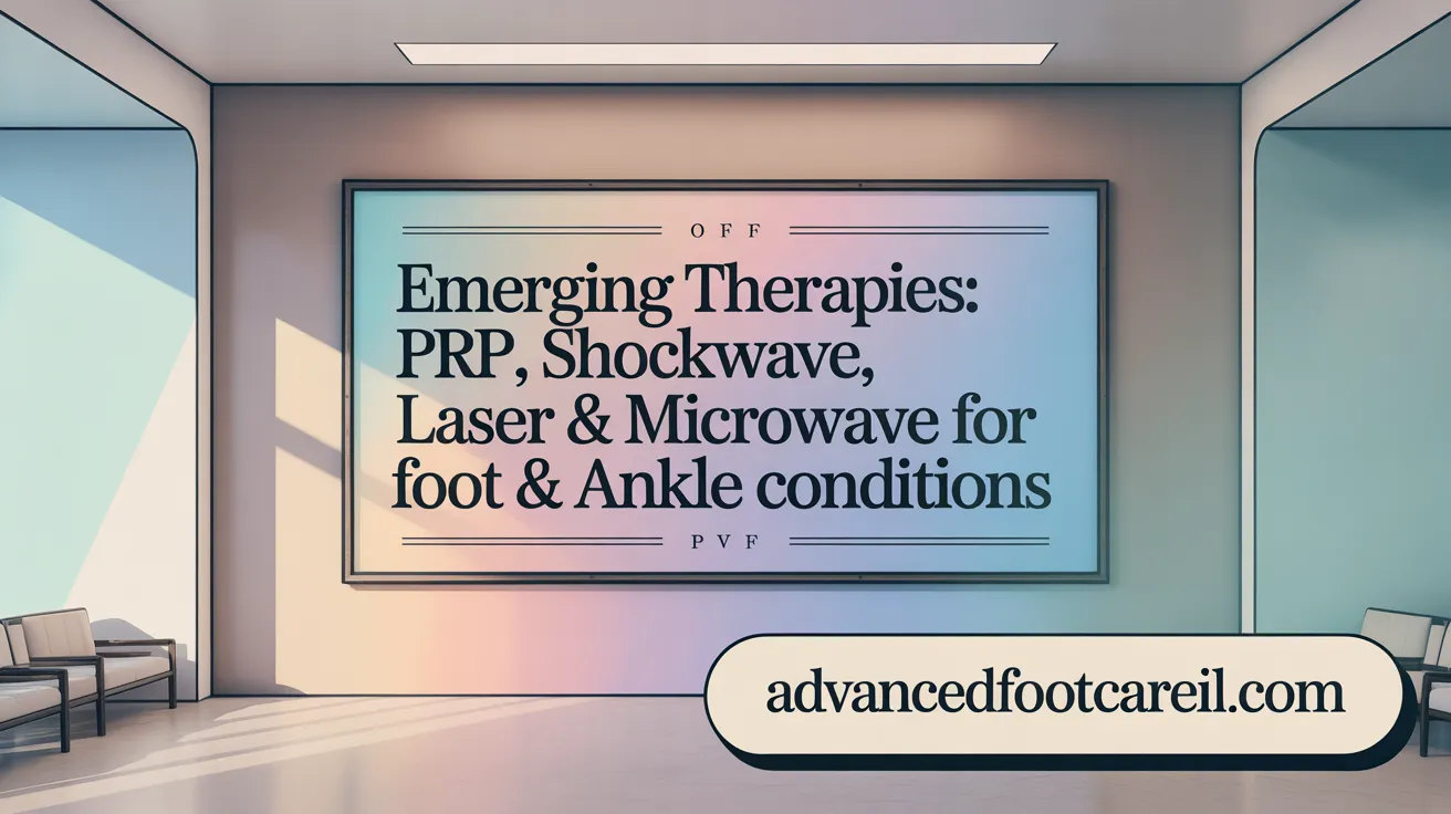 Emerging Therapies: PRP, Shockwave, Laser & Microwave for Foot & Ankle Conditions