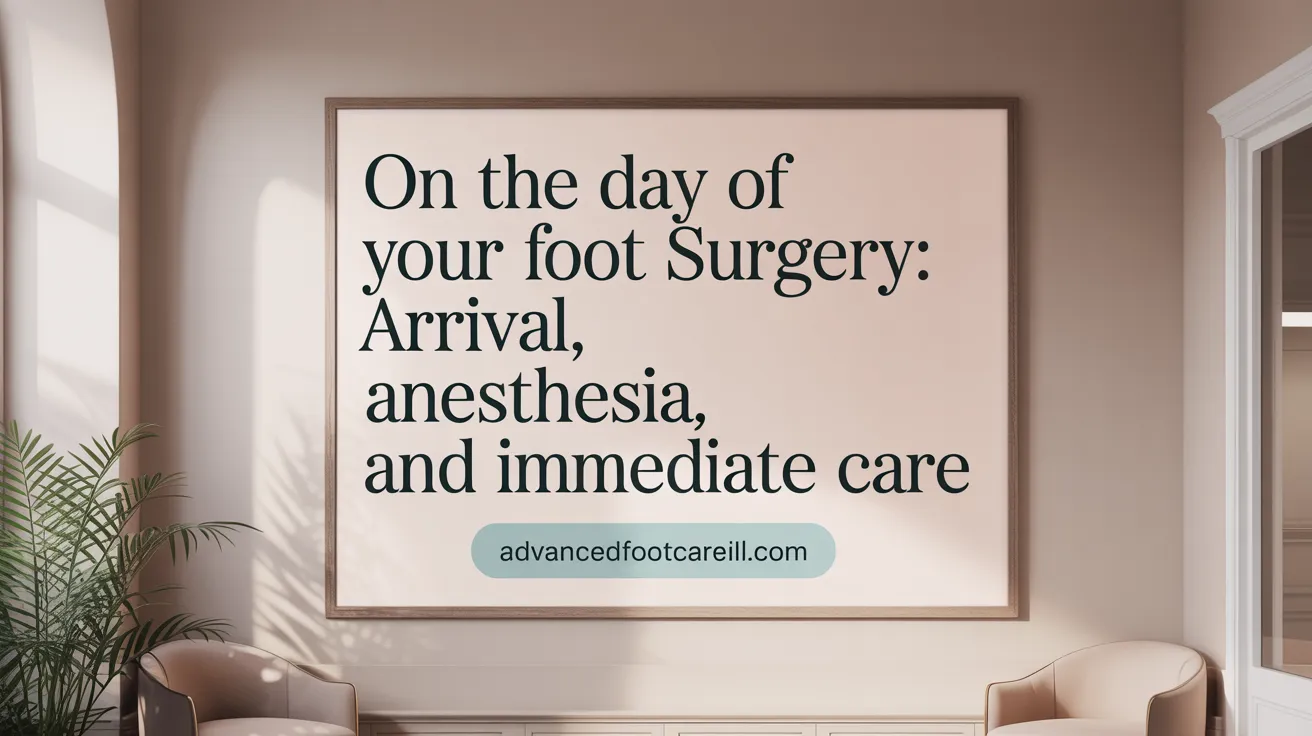On the Day of Your Foot Surgery: Arrival, Anesthesia, and Immediate Care