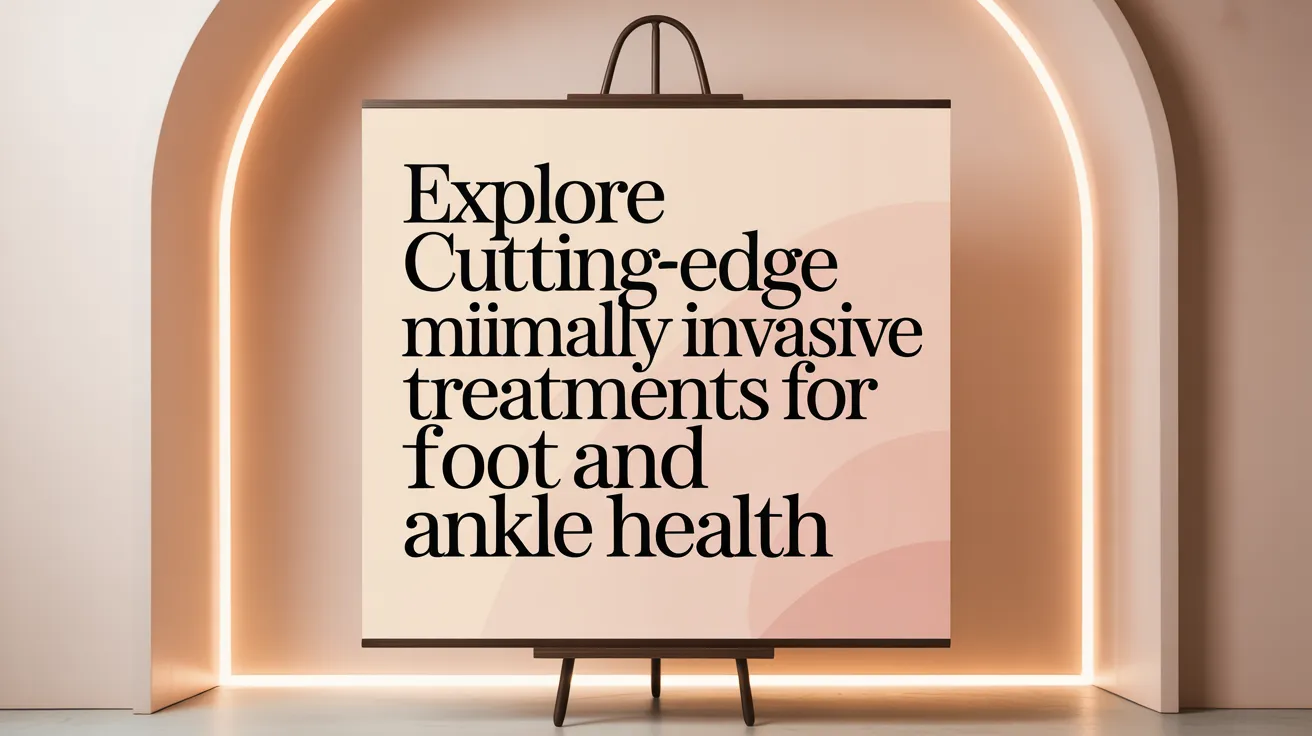 Explore cutting-edge minimally invasive treatments for foot and ankle health
