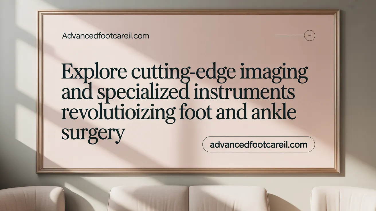 Explore cutting-edge imaging and specialized instruments revolutionizing foot and ankle surgery