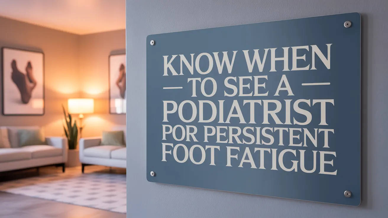 Know When to See a Podiatrist for Persistent Foot Fatigue