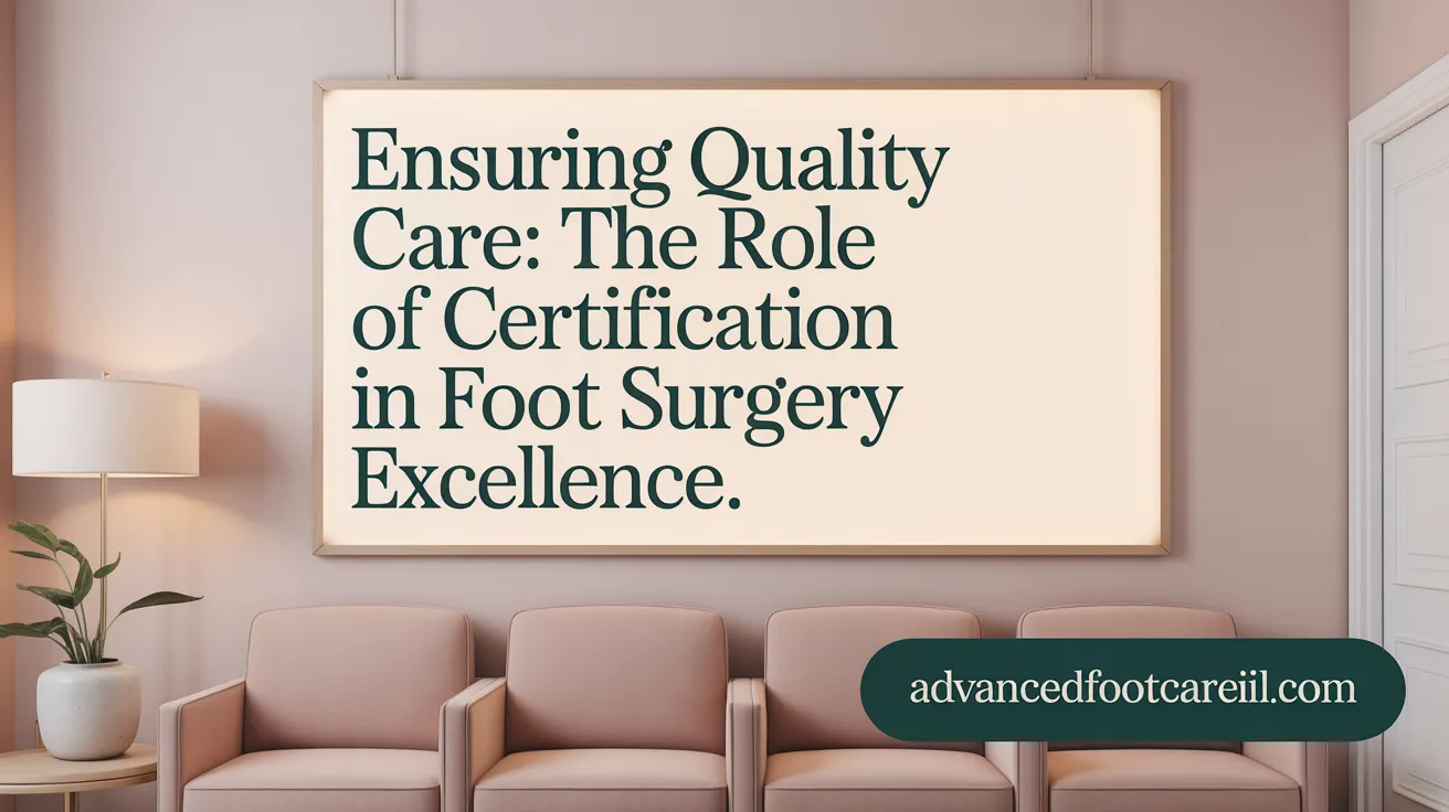 Ensuring Quality Care: The Role of Certification in Foot Surgery Excellence.