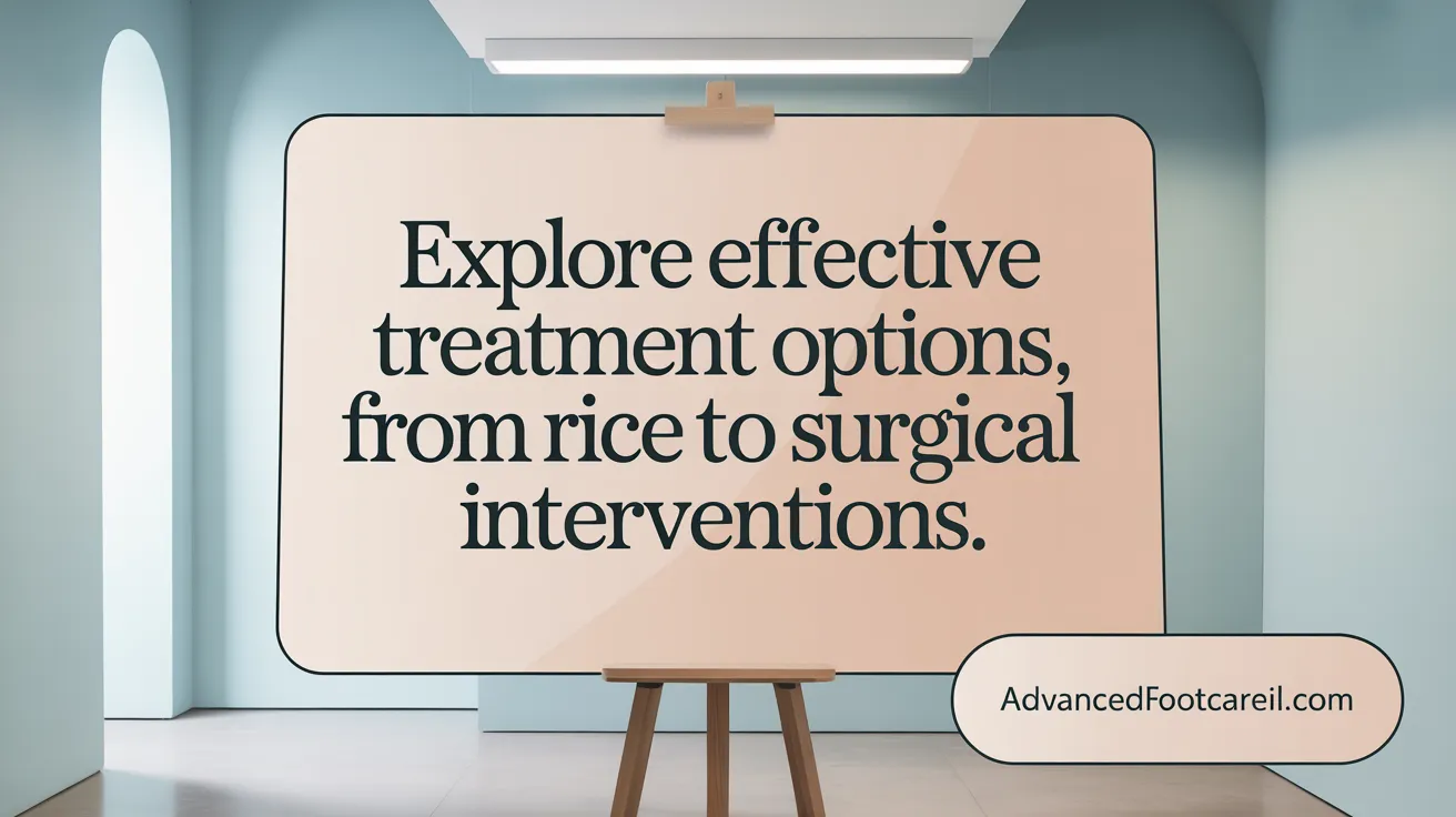 Explore effective treatment options, from RICE to surgical interventions.