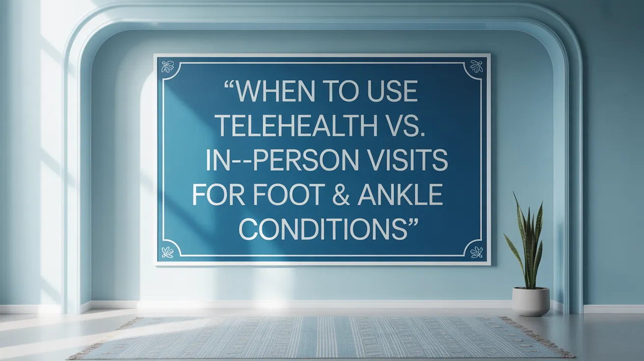 When to Use Telehealth vs. In-Person Visits for Foot & Ankle Conditions