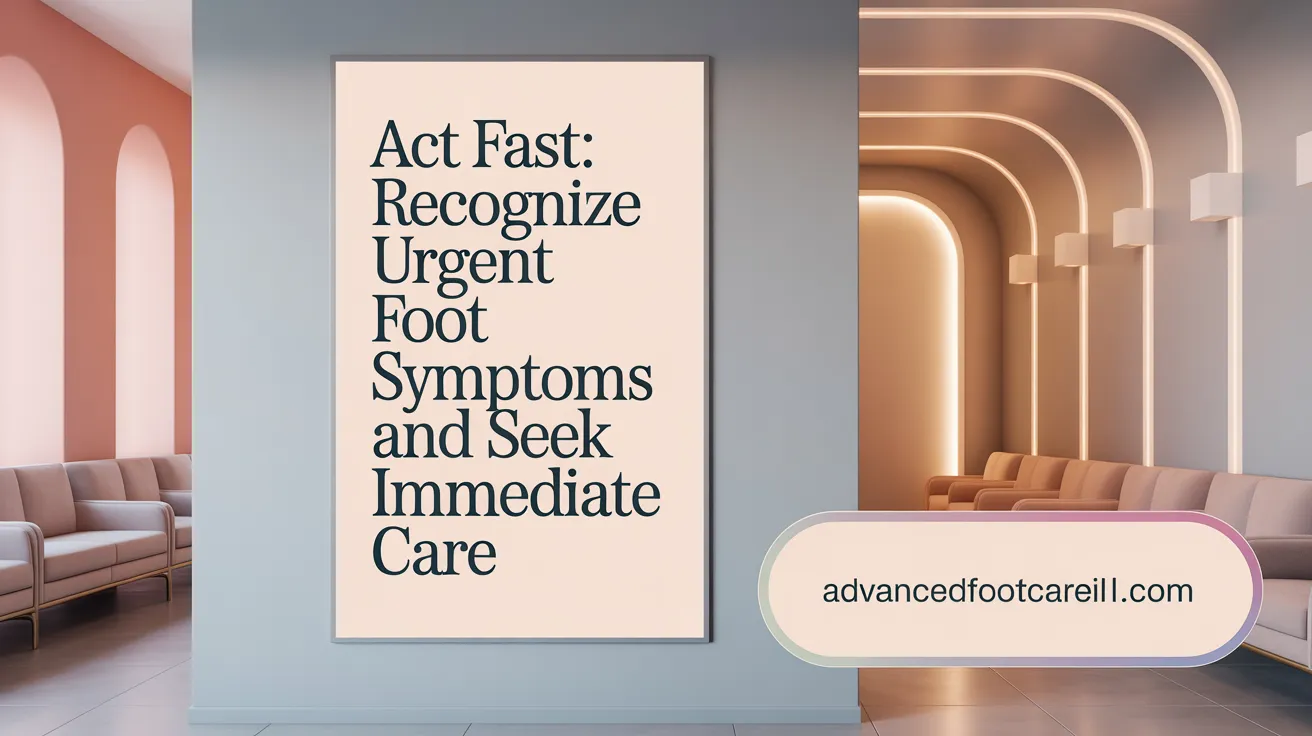 Act Fast: Recognize Urgent Foot Symptoms and Seek Immediate Care