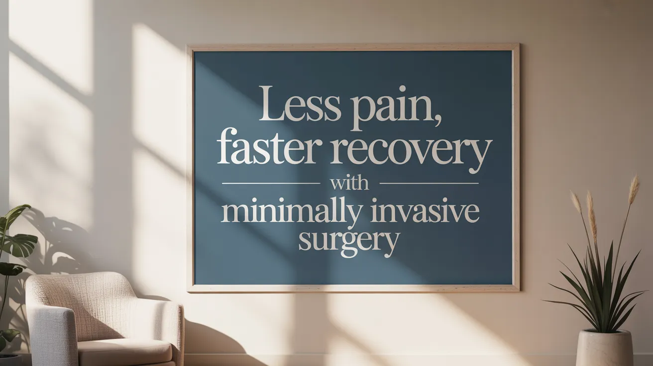 Less Pain, Faster Recovery with Minimally Invasive Surgery