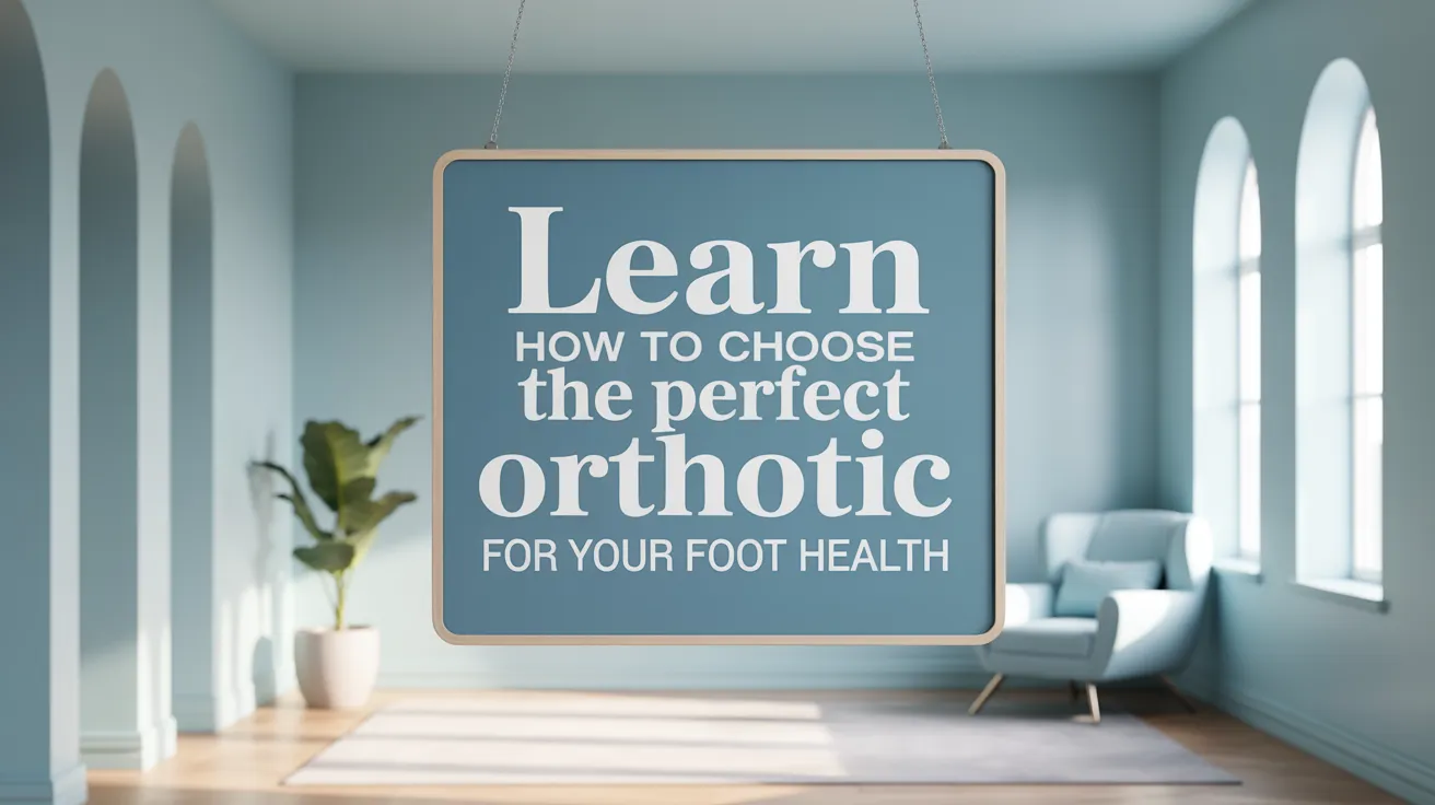 Learn How to Choose the Perfect Orthotic for Your Foot Health