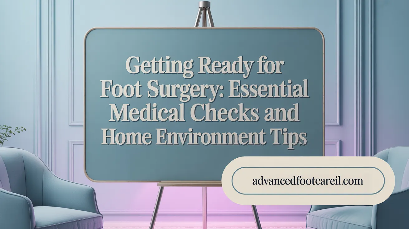 Getting Ready for Foot Surgery: Essential Medical Checks and Home Environment Tips