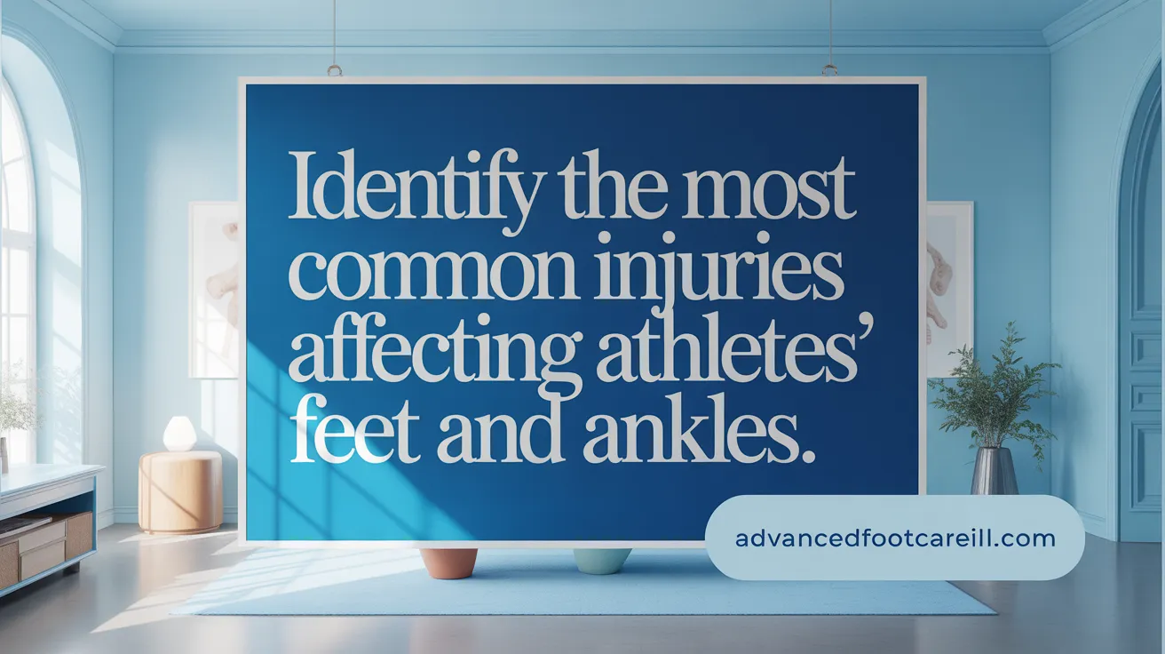 Identify the most common injuries affecting athletes' feet and ankles.