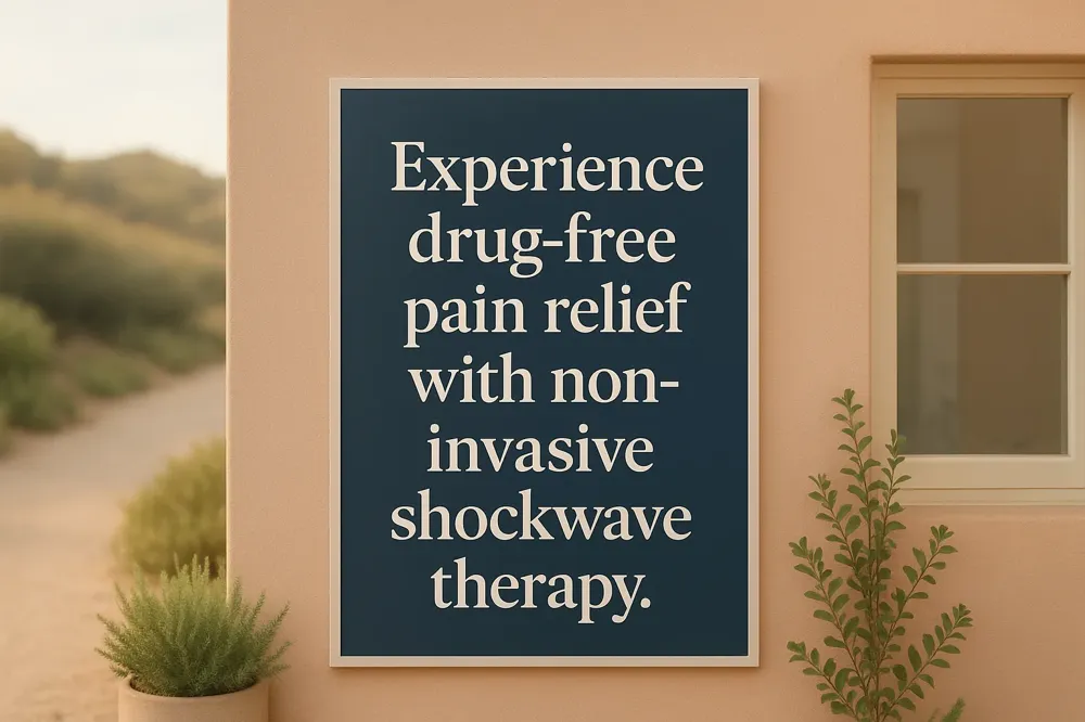 Experience drug-free pain relief with non-invasive shockwave therapy.
