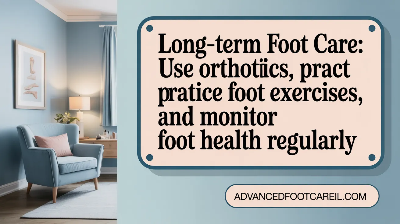 Long-Term Foot Care: Use Orthotics, Practice Foot Exercises, and Monitor Foot Health Regularly