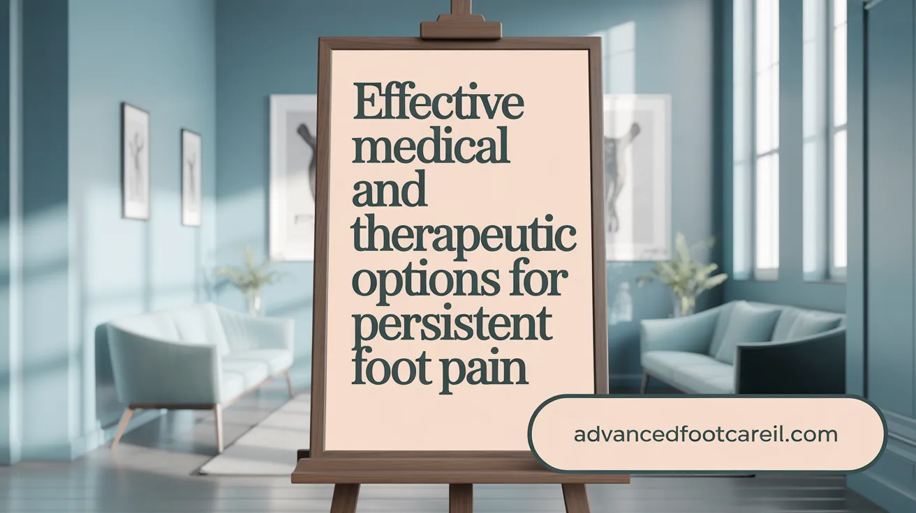 Effective Medical and Therapeutic Options for Persistent Foot Pain