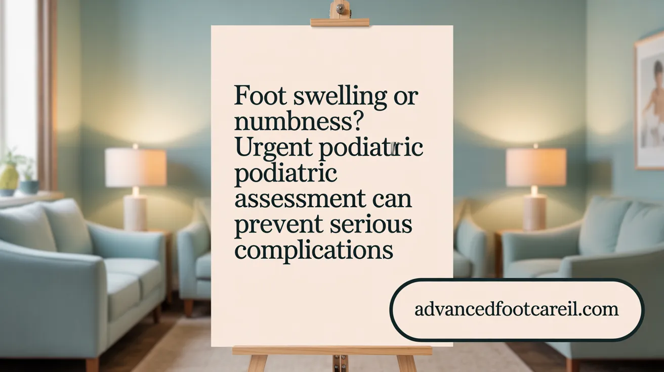Foot Swelling or Numbness? Urgent Podiatric Assessment Can Prevent Serious Complications
