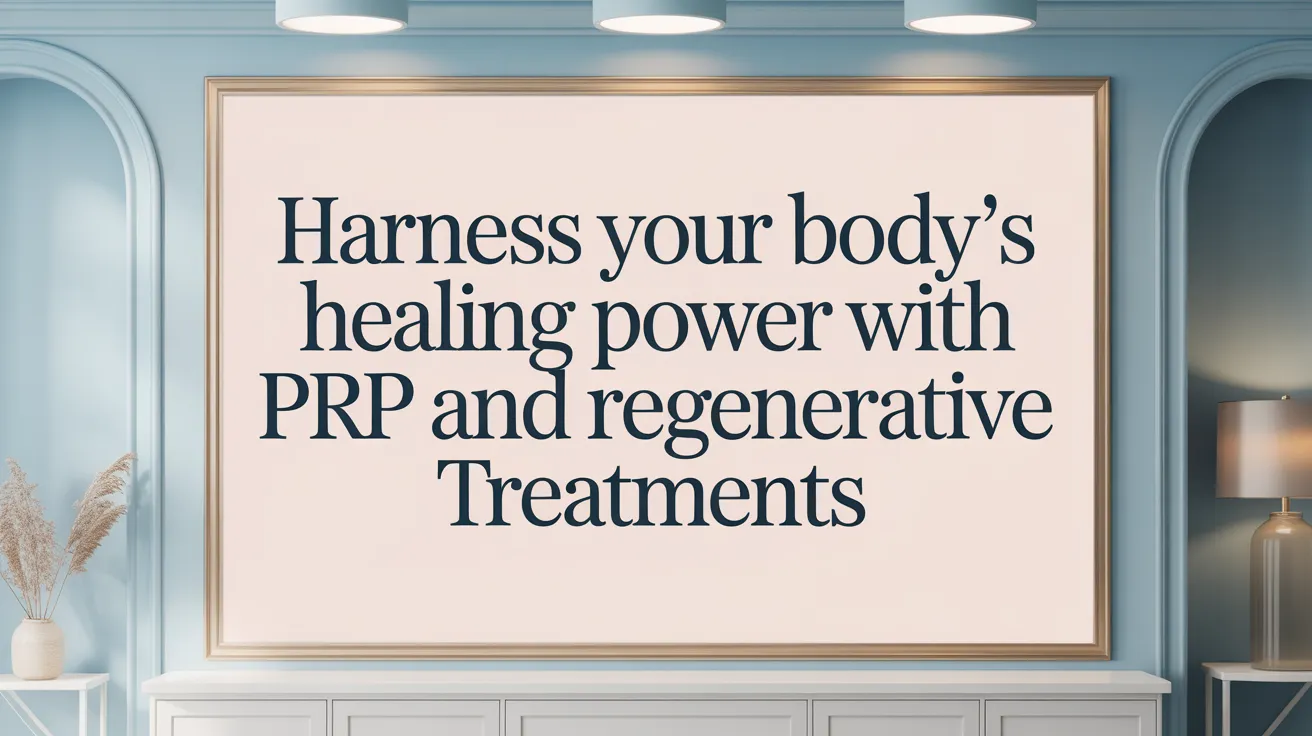Harness Your Body’s Healing Power with PRP and Regenerative Treatments