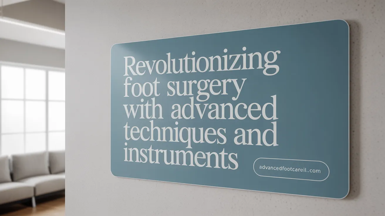 Revolutionizing Foot Surgery with Advanced Techniques and Instruments