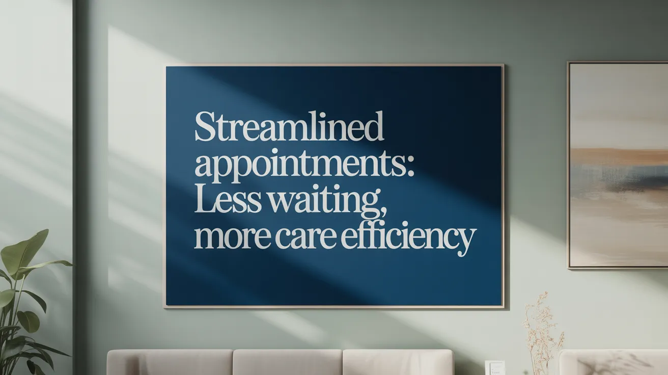 Streamlined Appointments: Less Waiting, More Care Efficiency