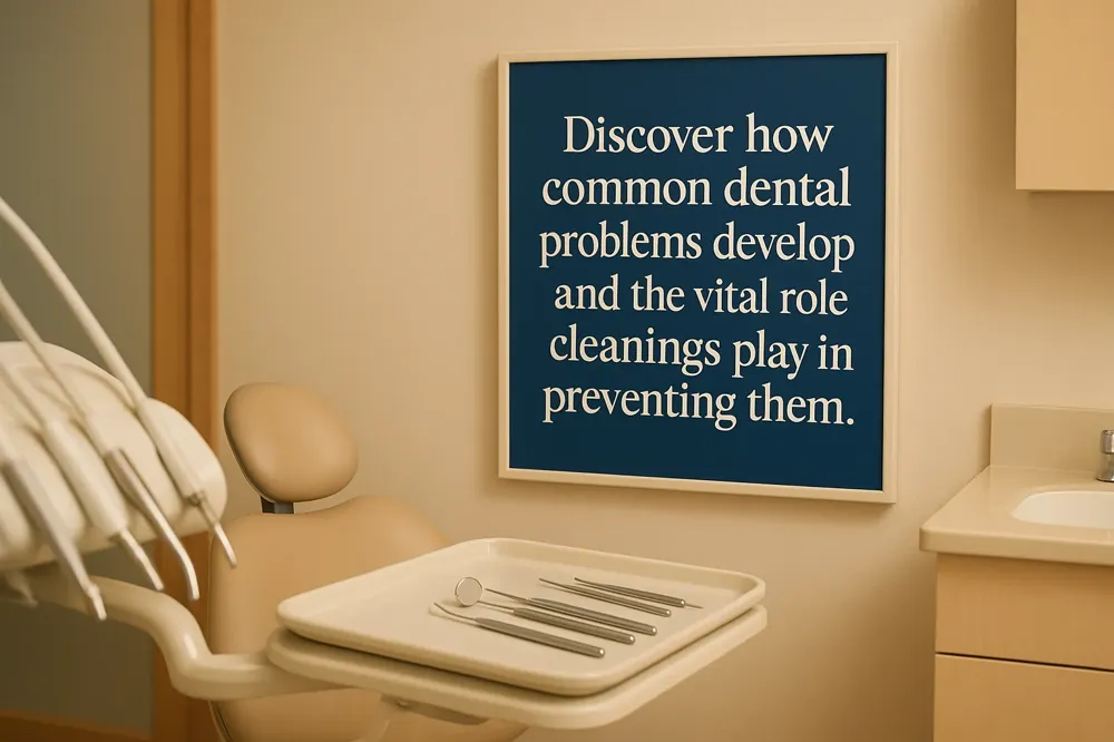 Discover how common dental problems develop and the vital role cleanings play in preventing them.
