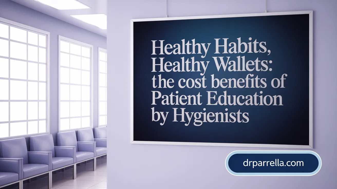 Healthy Habits, Healthy Wallets: The Cost Benefits of Patient Education by Hygienists