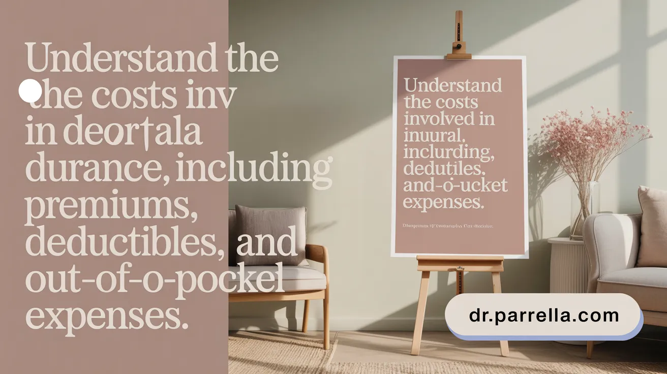 Understand the costs involved in dental insurance, including premiums, deductibles, and out-of-pocket expenses.