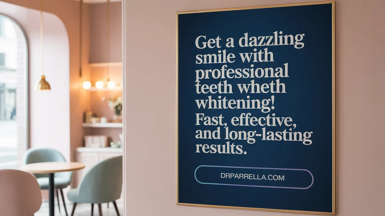 Get a Dazzling Smile with Professional Teeth Whitening! Fast, Effective, and Long-lasting Results.