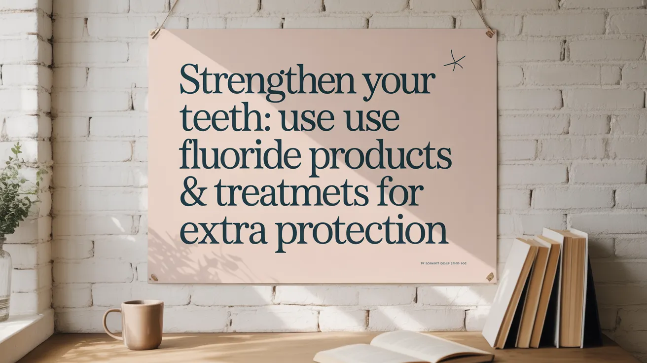 Strengthen Your Teeth: Use Fluoride Products & Treatments for Extra Protection