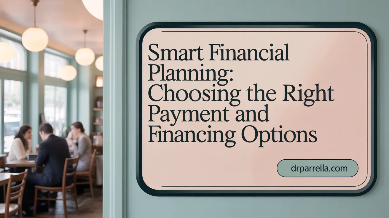Smart Financial Planning: Choosing the Right Payment and Financing Options