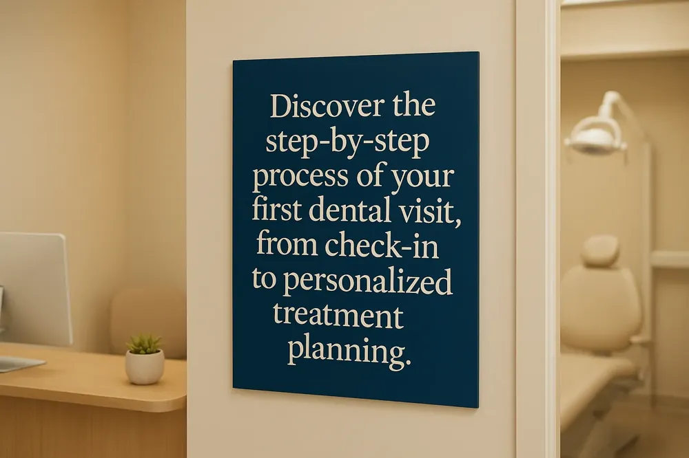 Discover the step-by-step process of your first dental visit, from check-in to personalized treatment planning.