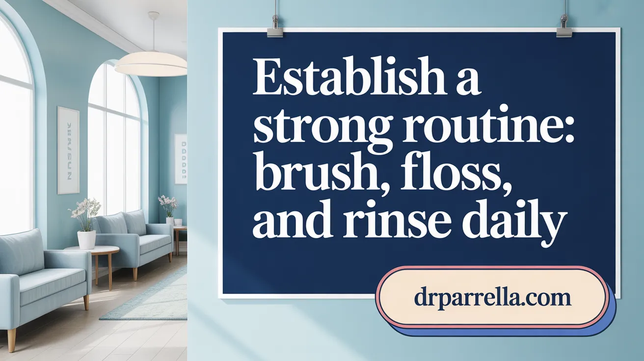 Establish a Strong Routine: Brush, Floss, and Rinse Daily