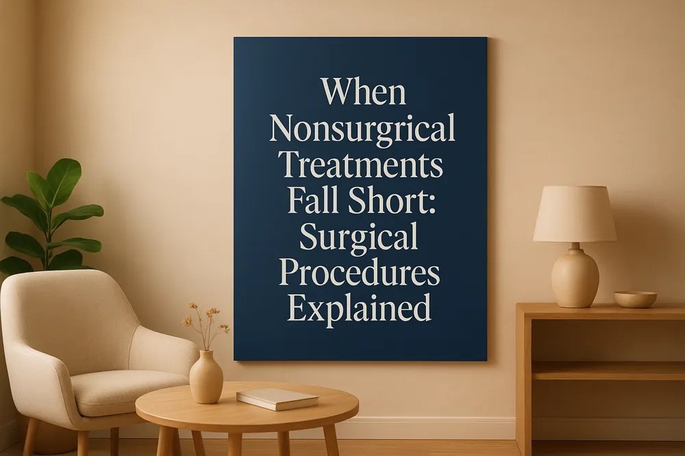 When Nonsurgical Treatments Fall Short: Surgical Procedures Explained